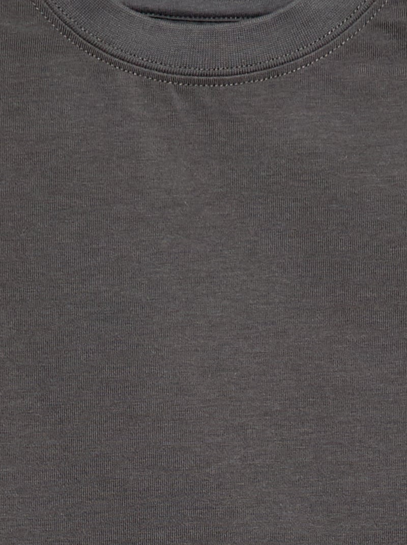 Premium Cotton T-shirt Grey - Kiabi