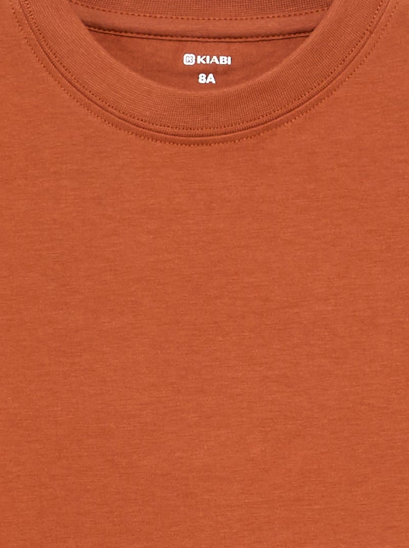 Premium Cotton T-shirt Orange - Kiabi