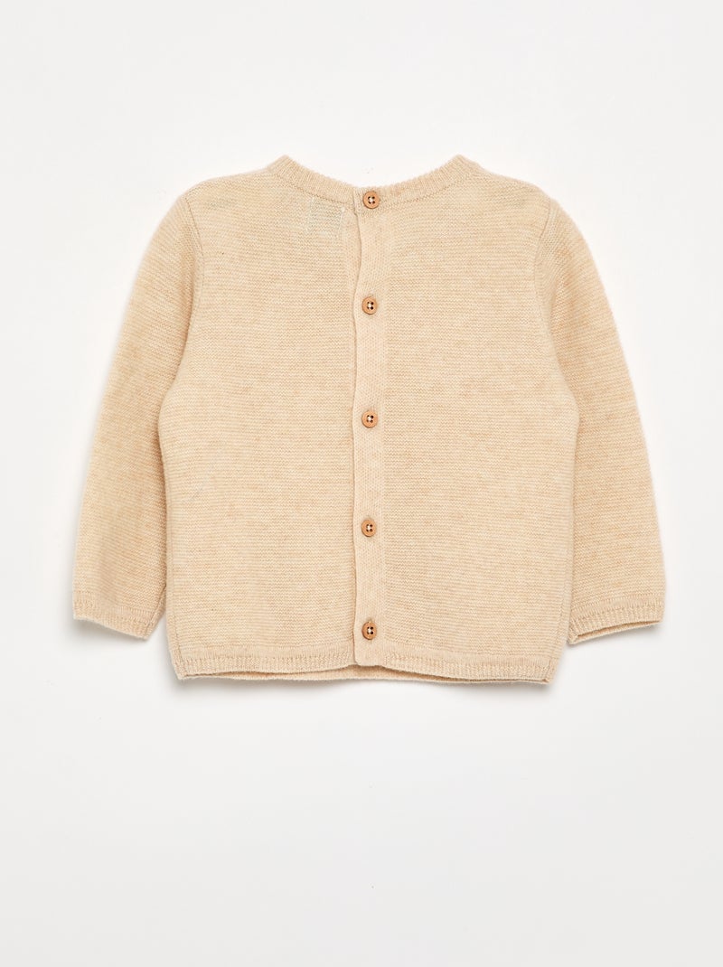 Premium Wool and Cashmere Sweater Beige - Kiabi