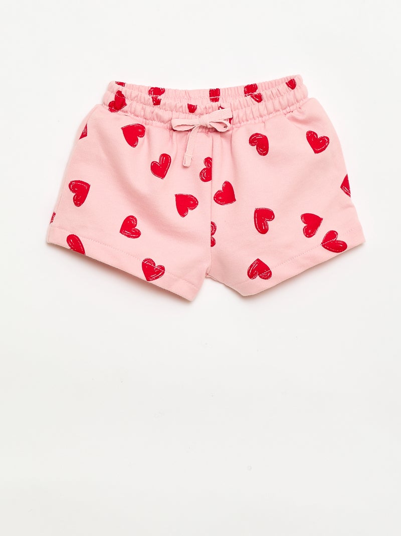 Printed 2-piece short and T-shirt set Pink - Kiabi