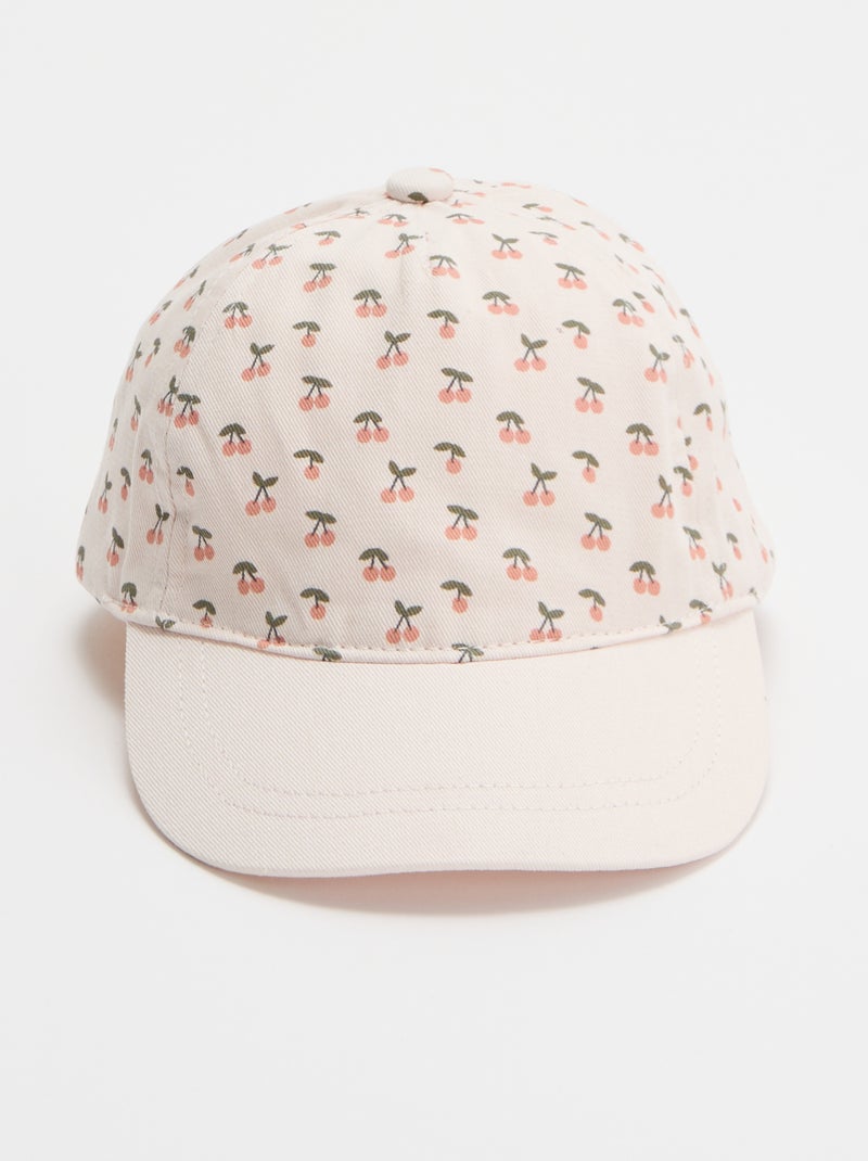 Printed baseball style cap Pink - Kiabi