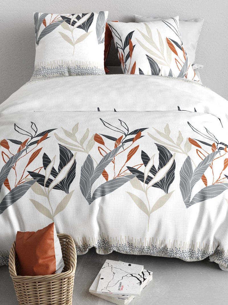 Printed Bedding Set - Double White - Kiabi