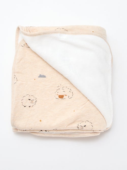 Printed blanket with fleecy lining - Kiabi