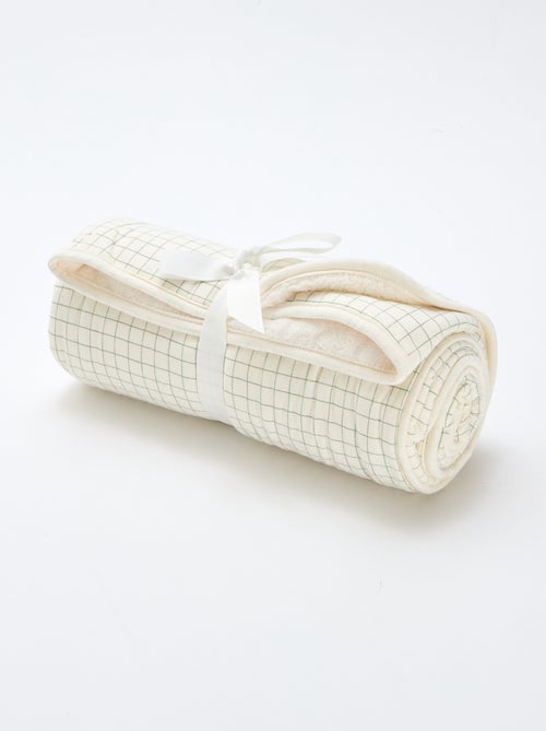 Printed blanket with fleecy lining - Kiabi
