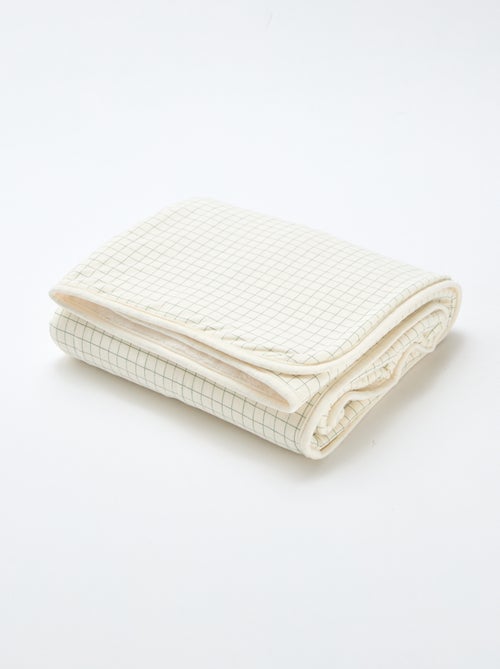 Printed blanket with fleecy lining - Kiabi