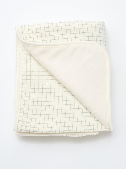 Printed blanket with fleecy lining - Kiabi