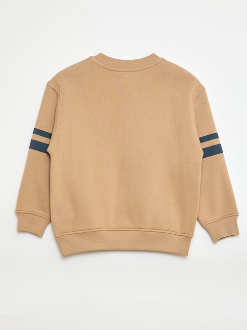 Printed brushed fleece sweatshirt - Kiabi