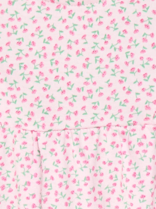 Printed cotton jersey romper - Kiabi
