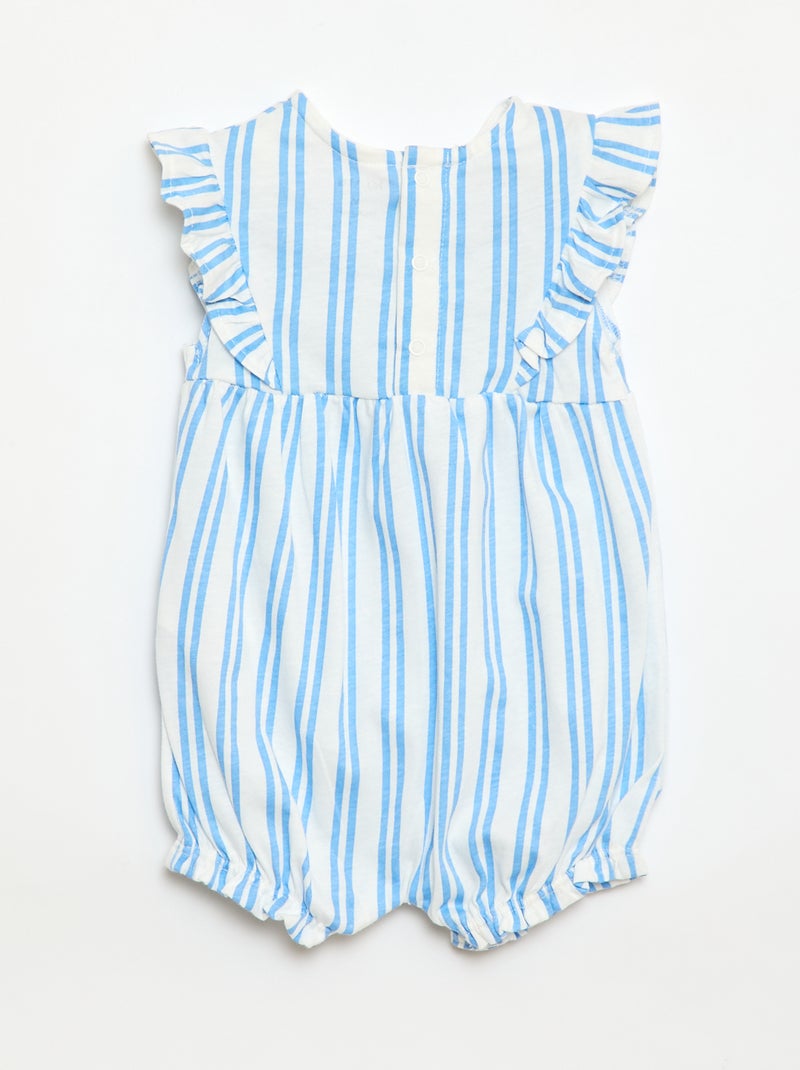 Printed cotton jersey romper White - Kiabi