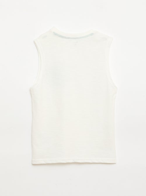 Printed cotton jersey tank top - Kiabi
