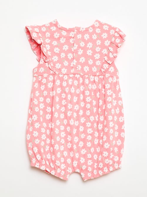 Printed Cotton Romper - Kiabi