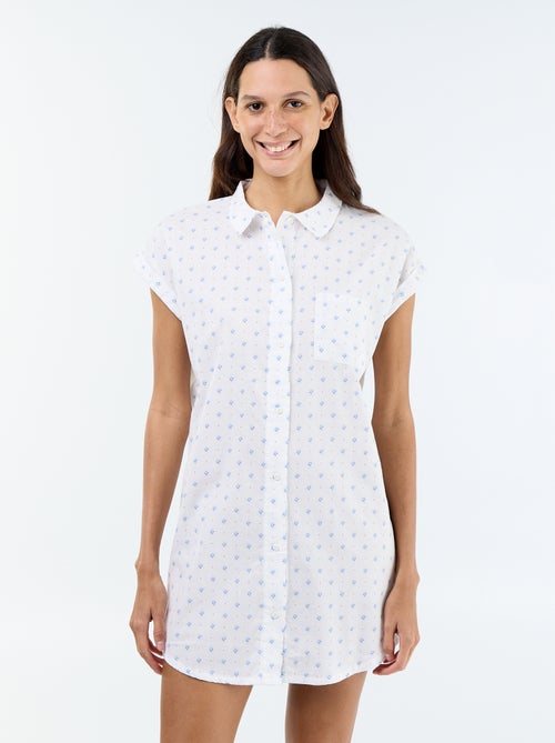 Printed Cotton Voile Nightdress - Kiabi