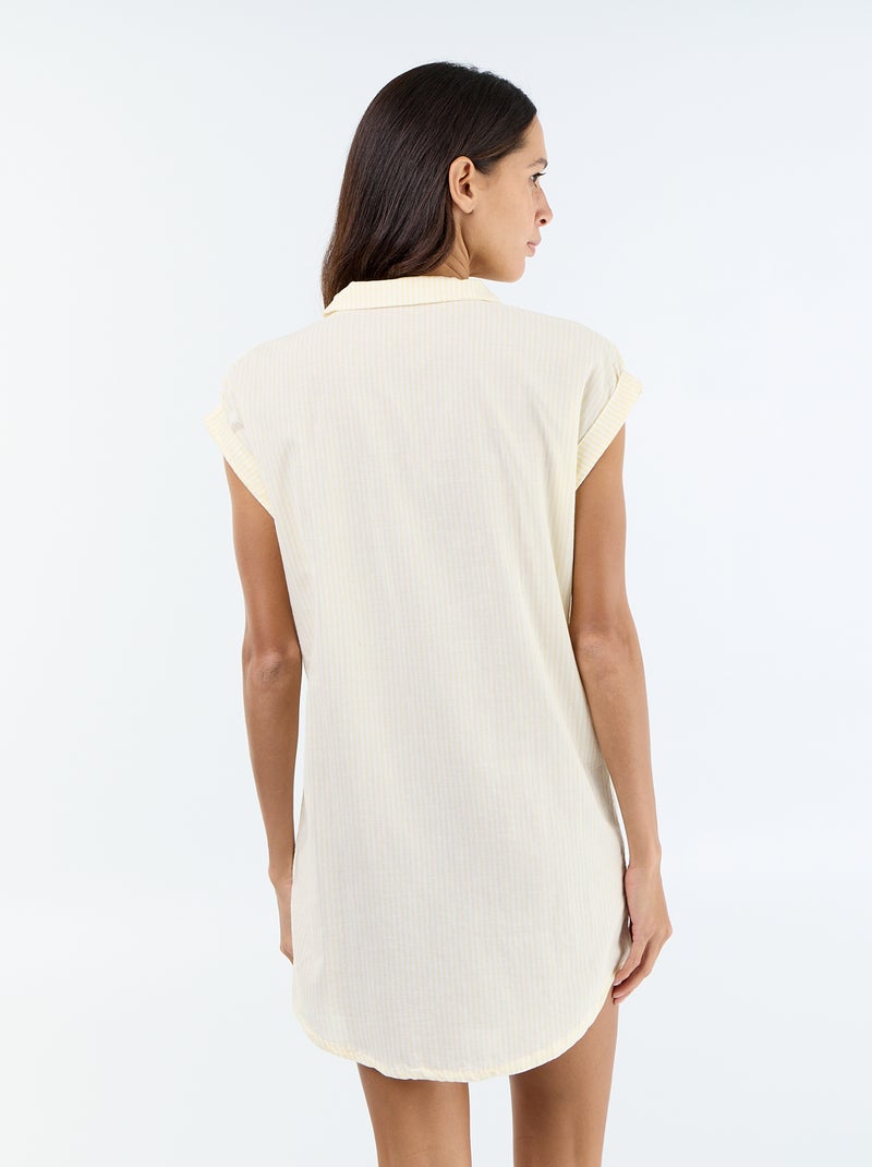 Printed Cotton Voile Nightdress Yellow - Kiabi