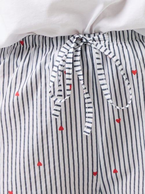 Printed cotton voile pajama pants - Kiabi