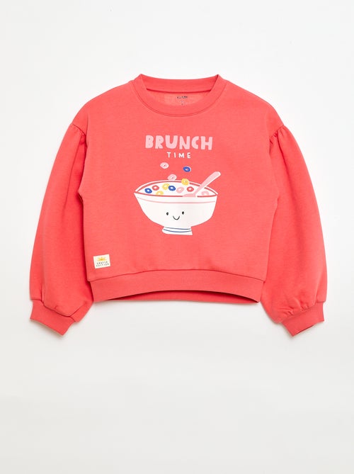 Printed Crew Neck Sweatshirt - Grafik Edition - Kiabi Printed Crew Neck Sweatshirt - Grafik Edition - Kiabi