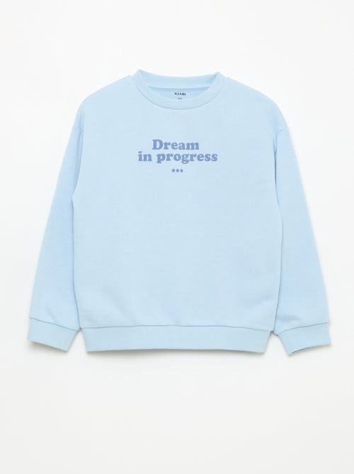 Printed crew neck sweatshirt - Kiabi