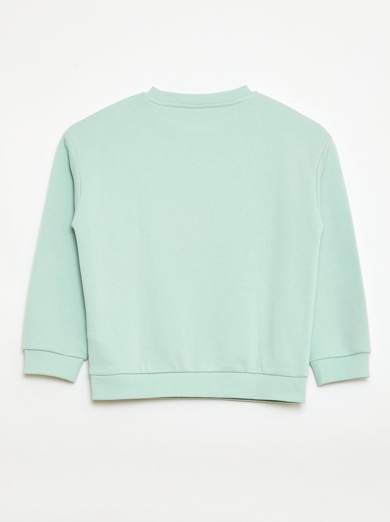 Printed crew neck sweatshirt Blue - Kiabi