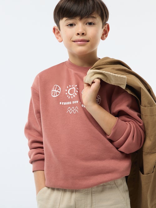 Printed crew neck sweatshirt - Kiabi