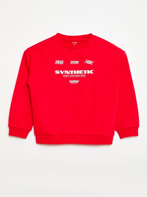 Printed crew neck sweatshirt - Kiabi