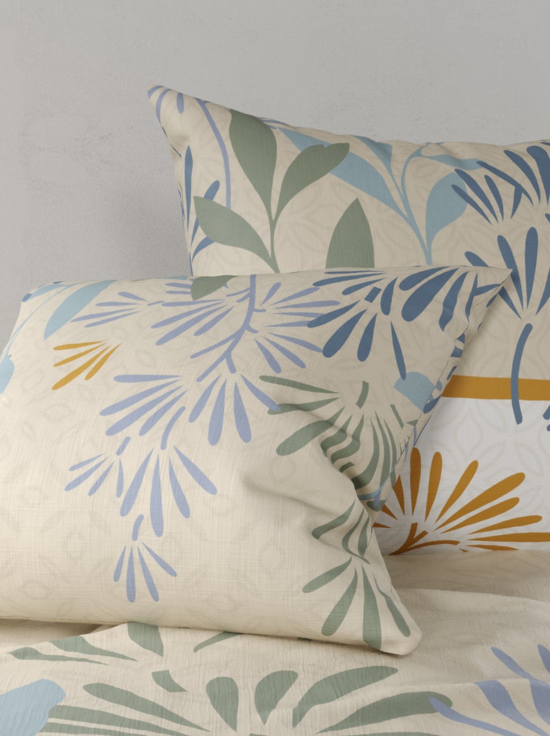 Printed Duvet Cover Set + 2 Pillowcases - Double White - Kiabi
