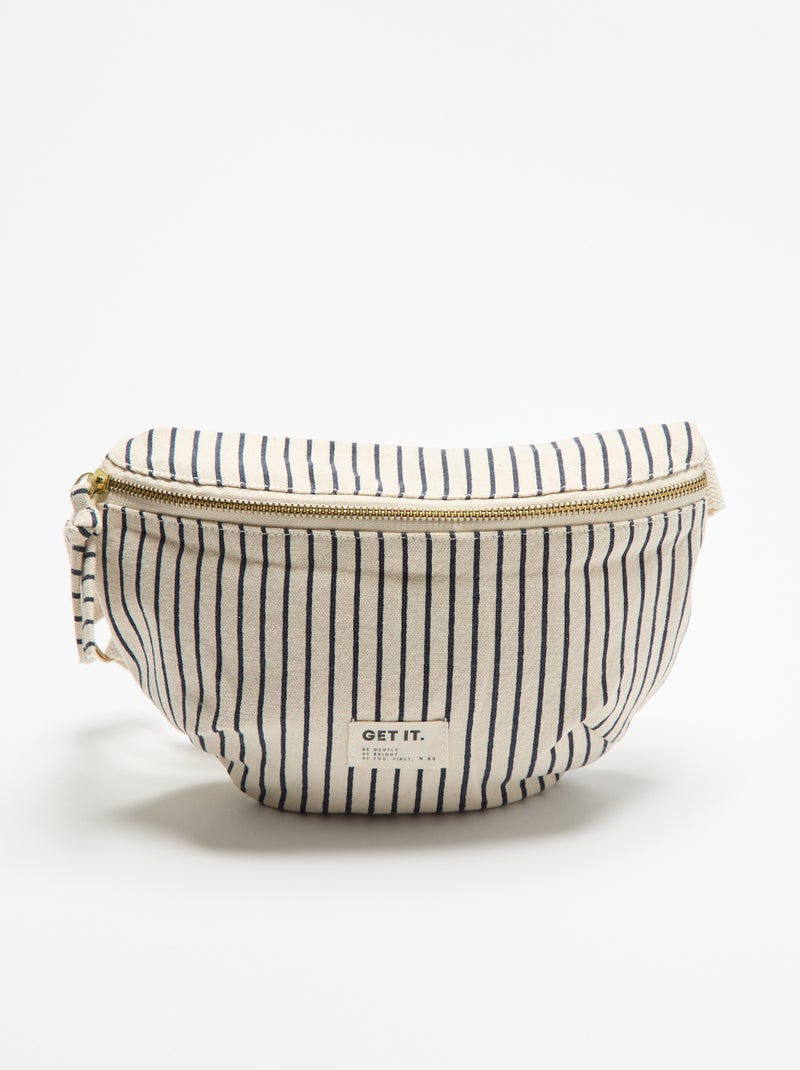 Printed Fabric Belt Bag Blue - Kiabi