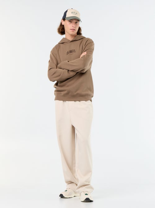 Printed fleece hoodie - Kiabi