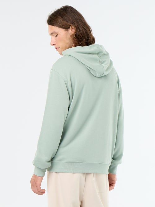 Printed fleece hoodie - Kiabi