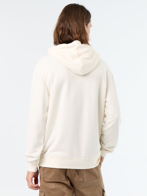 Printed fleece hoodie - Kiabi