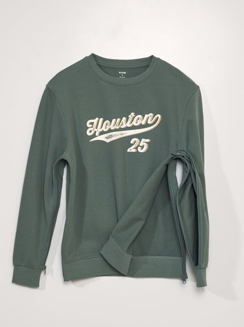Printed Fleece Sweatshirt - Easy-Dressing Collection - Kiabi