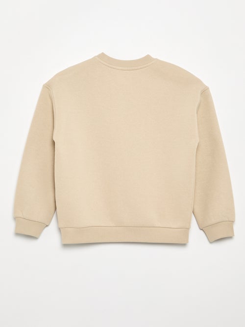 Printed fleece sweatshirt - easy-to-wear collection - Kiabi