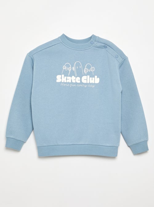Printed fleece sweatshirt - easy-to-wear collection - Kiabi