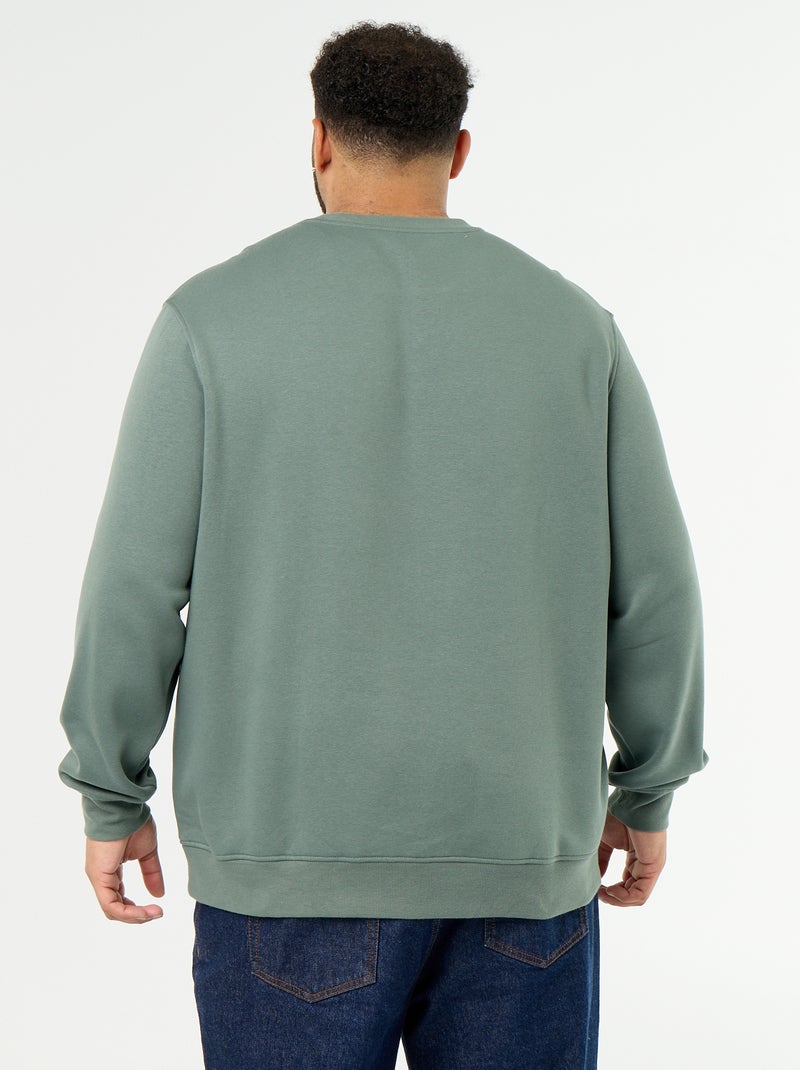 Printed Fleece Sweatshirt Green - Kiabi