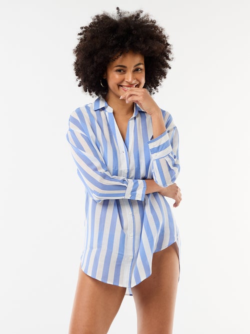 Printed flowing beach shirt - Kiabi