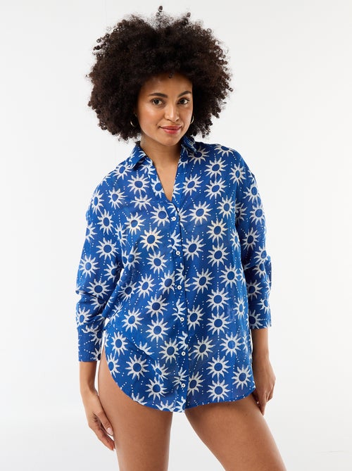 Printed flowing beach shirt - Kiabi