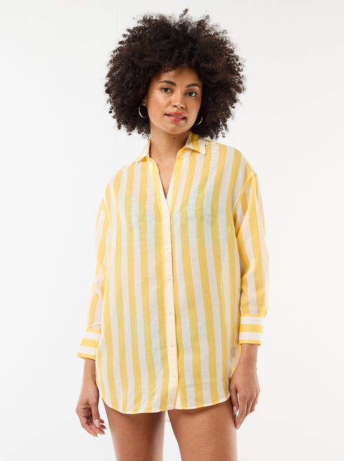 Printed flowing beach shirt - Kiabi