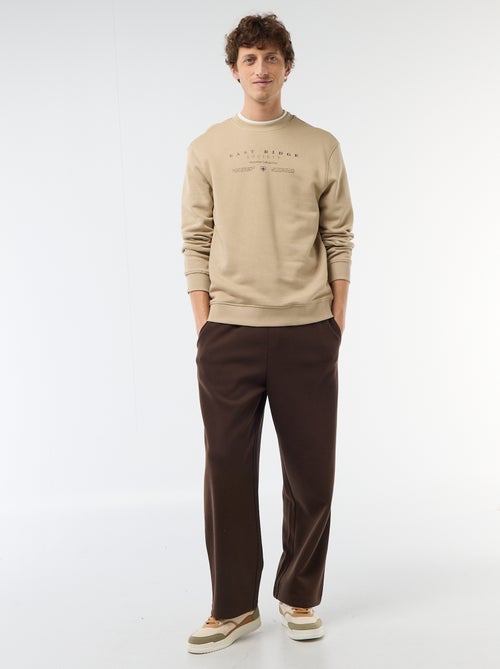 Printed Front and Back Lightweight Fleece Sweatshirt - Kiabi