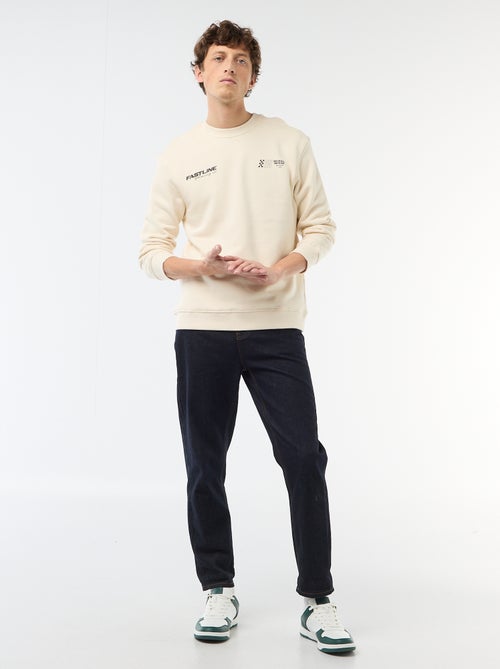 Printed Front and Back Lightweight Fleece Sweatshirt - Kiabi
