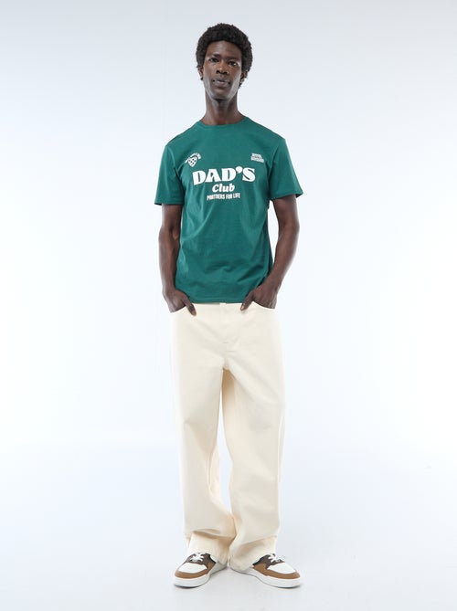 Printed Front and Back Short-Sleeve Jersey T-shirt - Kiabi