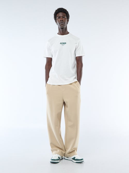 Printed Front and Back Short-Sleeve Jersey T-shirt - Kiabi