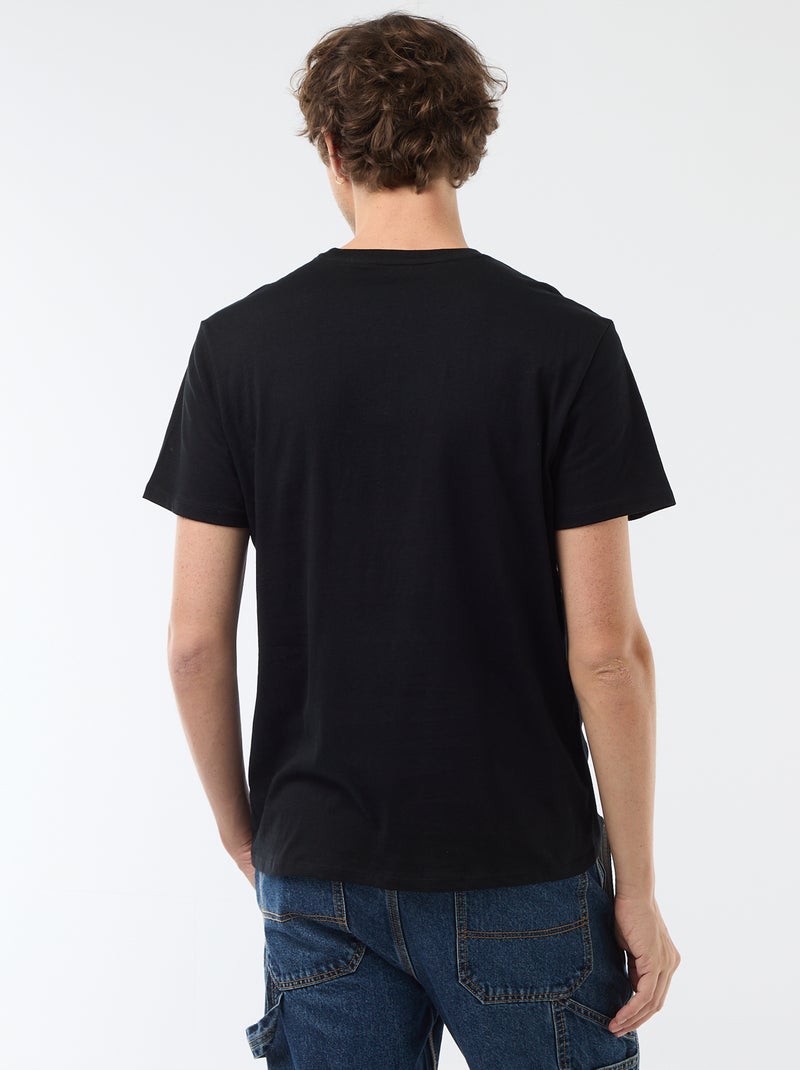 Printed Graphic T-shirt Black - Kiabi