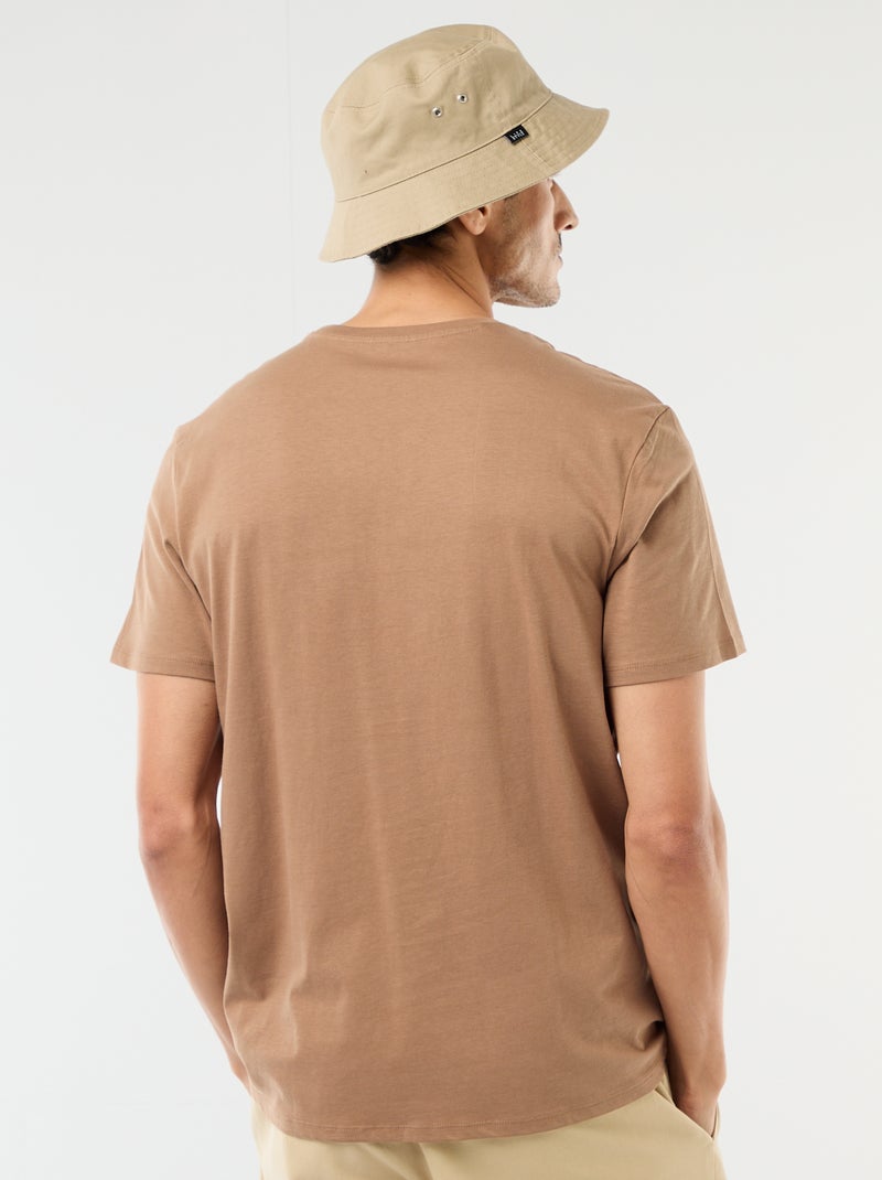 Printed Graphic T-shirt Brown - Kiabi