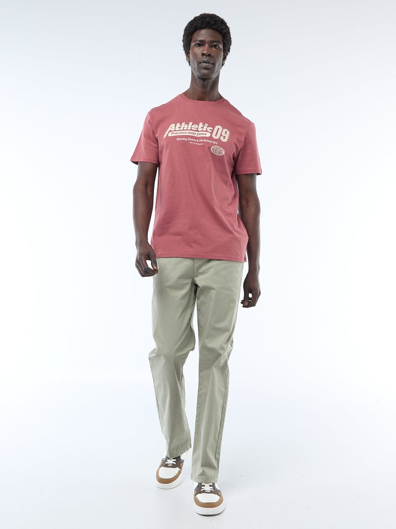 Printed Graphic T-shirt Red - Kiabi
