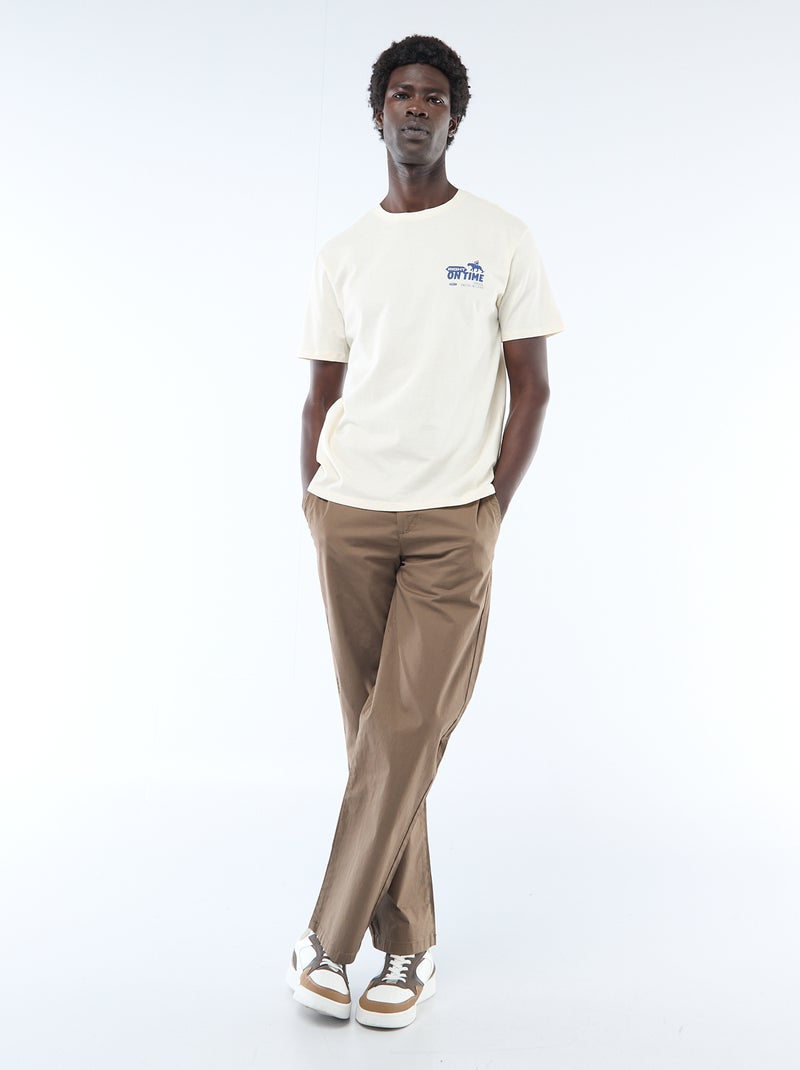 Printed Graphic T-shirt White - Kiabi