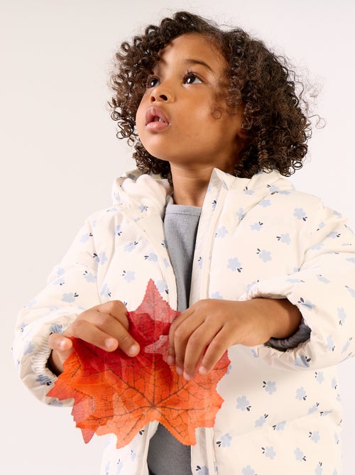 Printed Hooded Padded Puffer Jacket - Kiabi