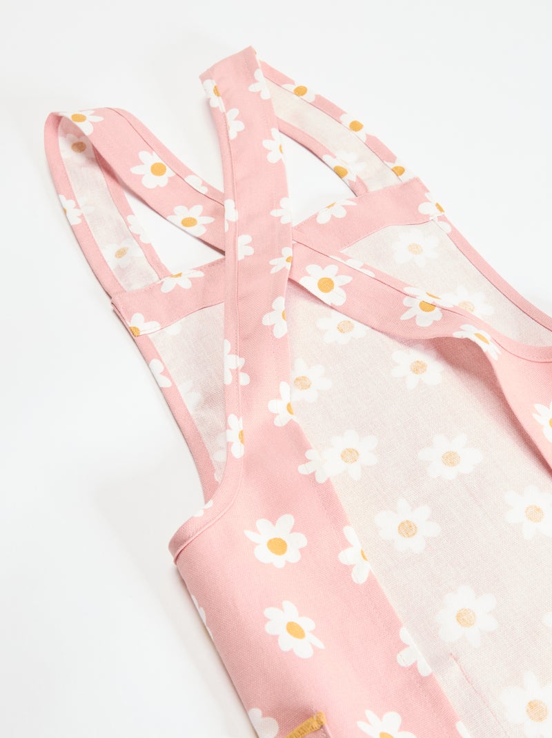Printed Japanese Kitchen Apron Pink - Kiabi