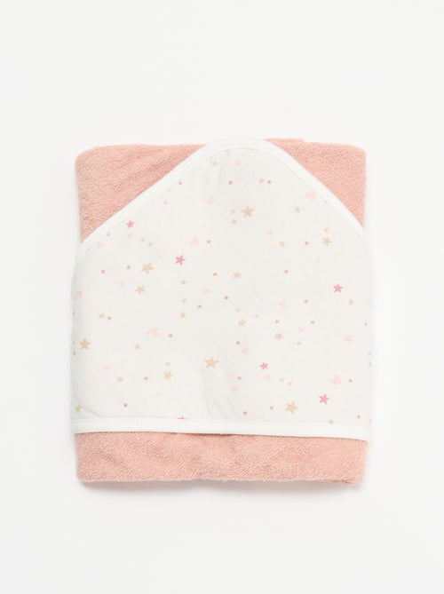 Printed jersey cotton and fleece blanket - Kiabi