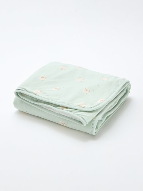 Printed Jersey Cotton Blanket - Kiabi