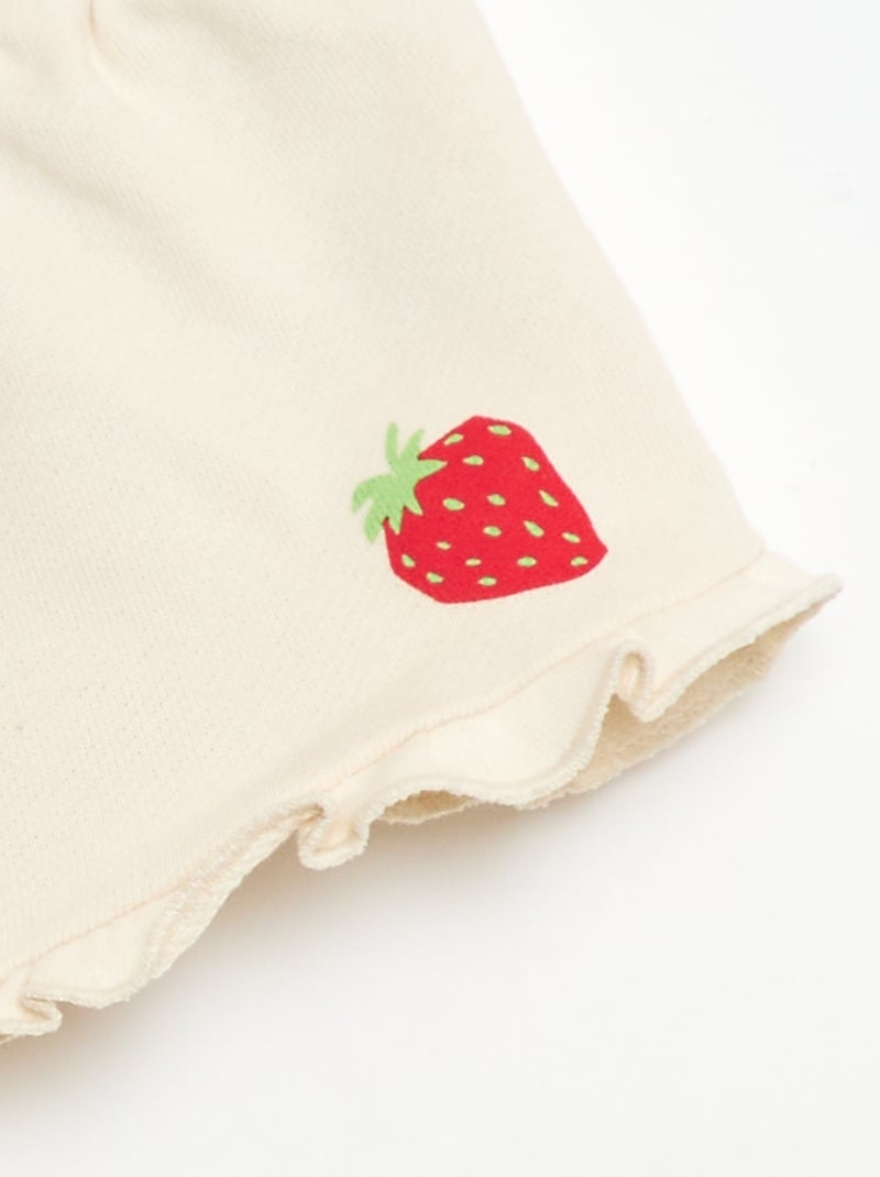 Printed Jersey Shorts White - Kiabi