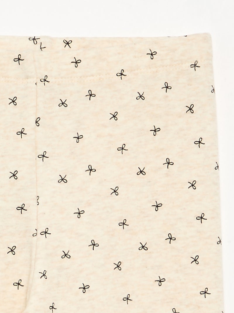 Printed Leggings Beige - Kiabi