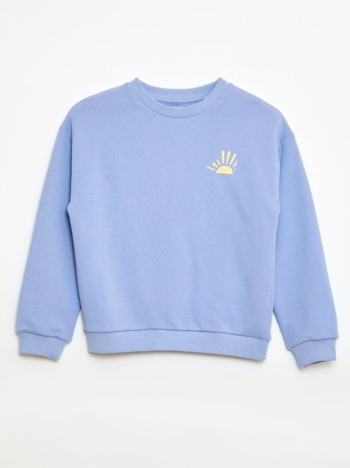 Printed Light French Terry Sweatshirt - Kiabi Printed Light French Terry Sweatshirt - Kiabi